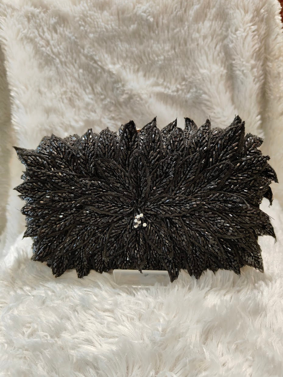 Midnight Bloom Clutch