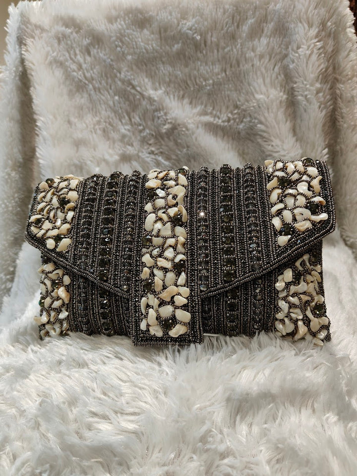 Ivory Mosaic Clutch