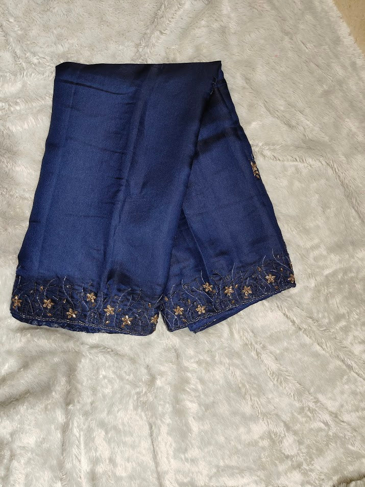 Floral Embroidered Fancy Saree