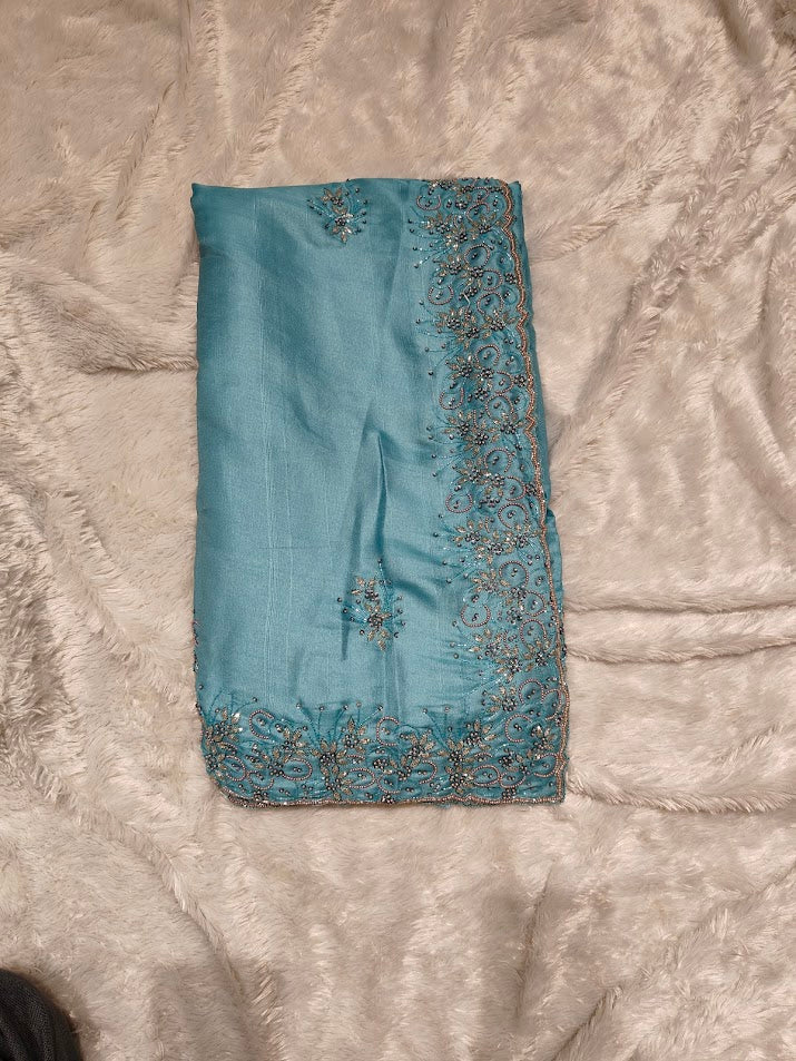 Beaded Work Fancy Saree
