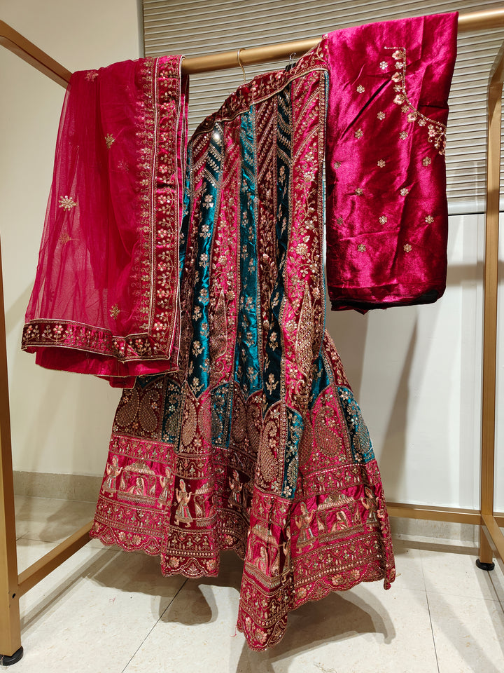 Multicolor Heritage Embroidered Lehenga