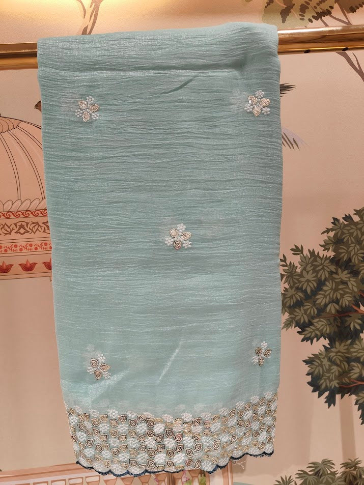 Soft organza fancy sarees
