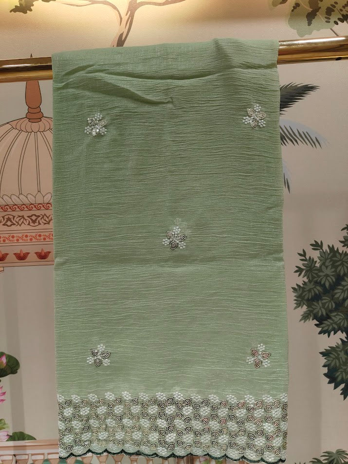 Soft organza fancy sarees